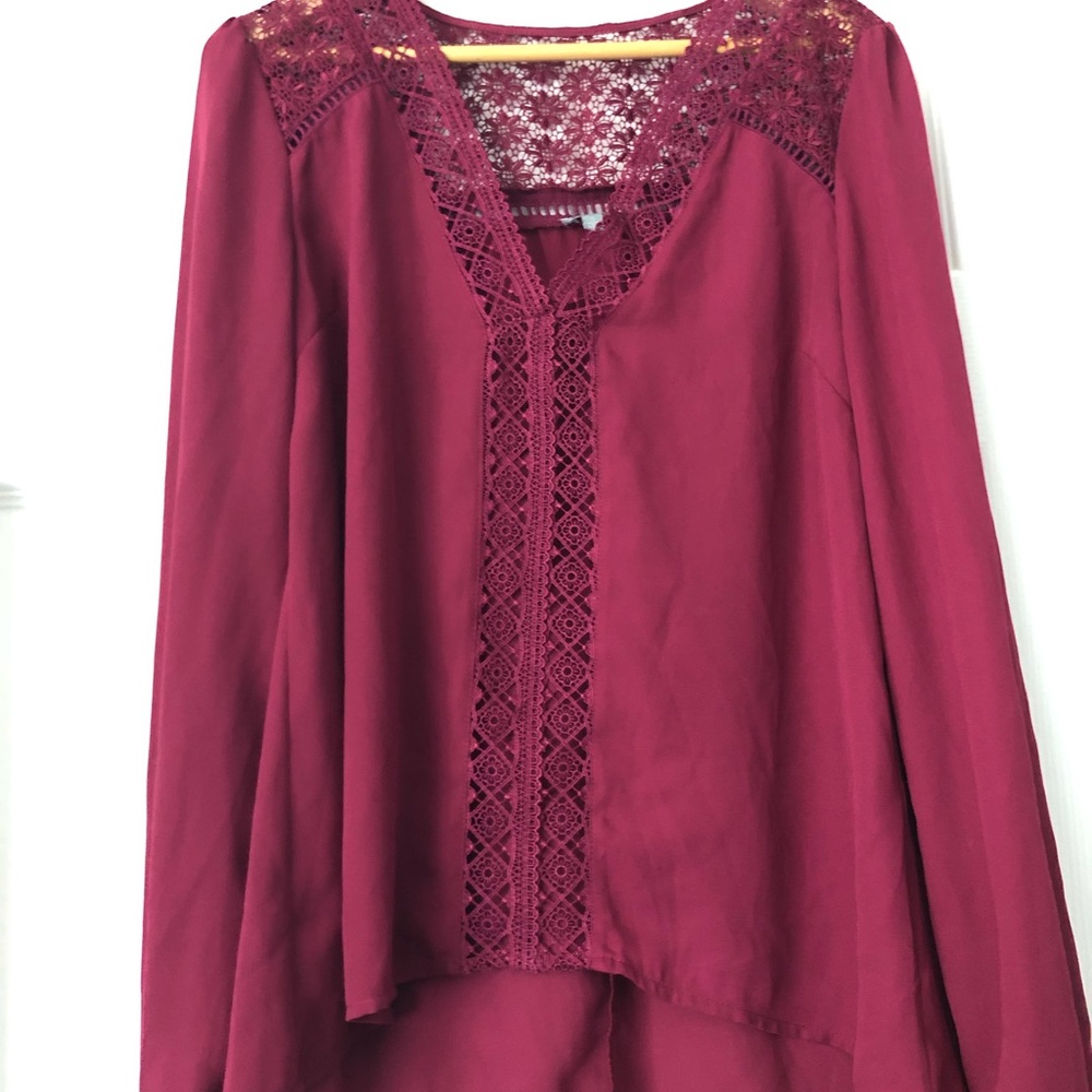 A Magenta Long Sleeve Shirt Beautiful Gorgeous